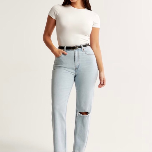 Abercrombie 6 (28) Ankle Straight Ultra High Rise Curve Love Jeans Women - Picture 11 of 11